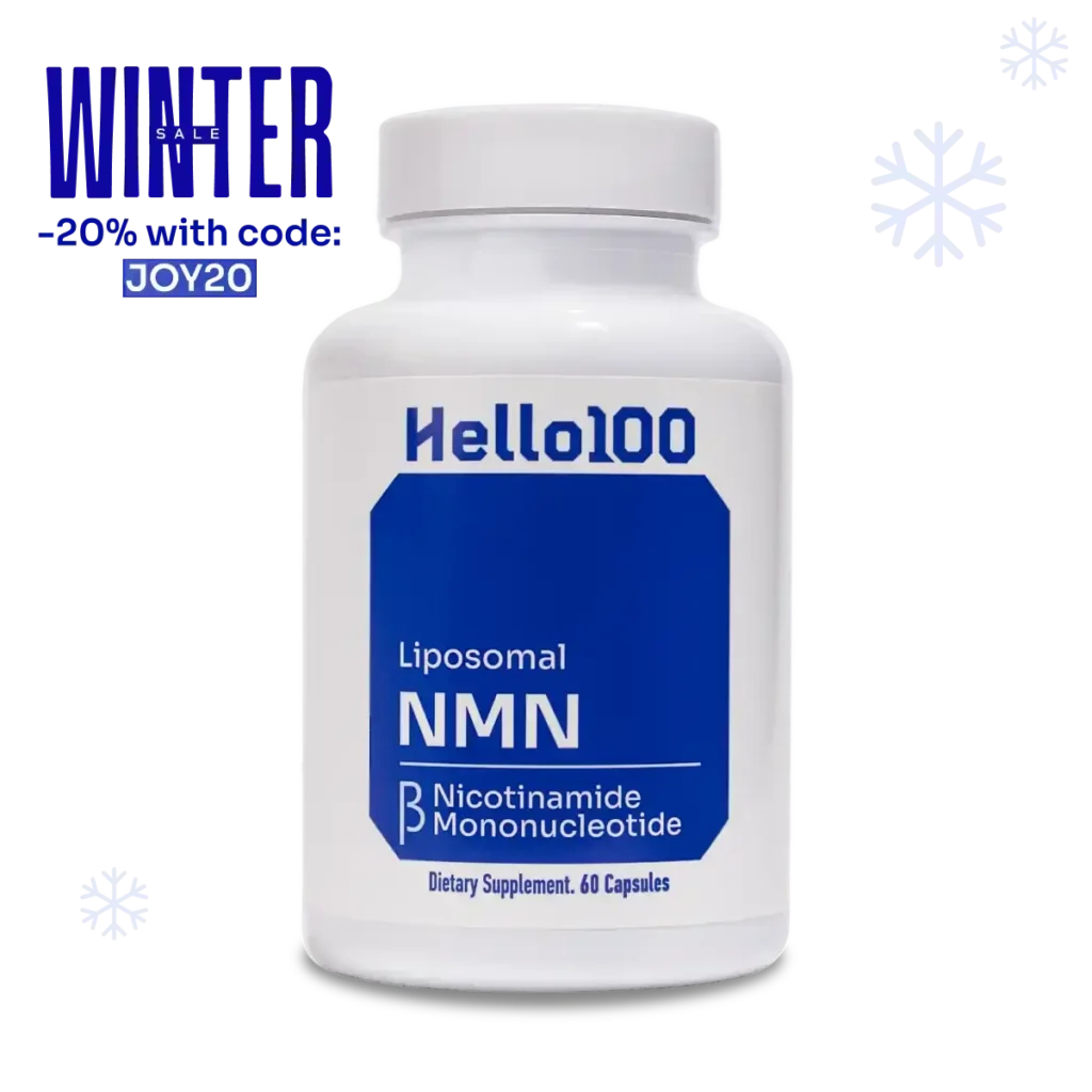 Hello100 NMN supplement Bottle