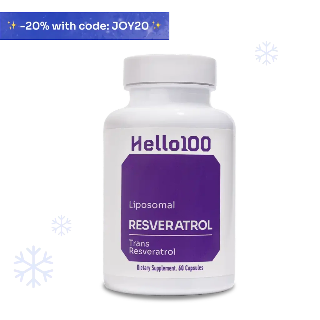 1 bottle of Hello100 resveratrol