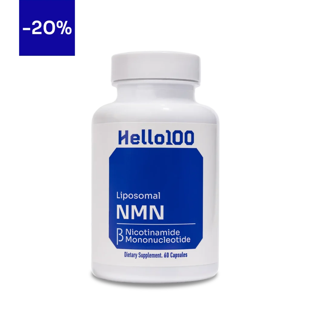 Hello100 NMN supplement Bottle