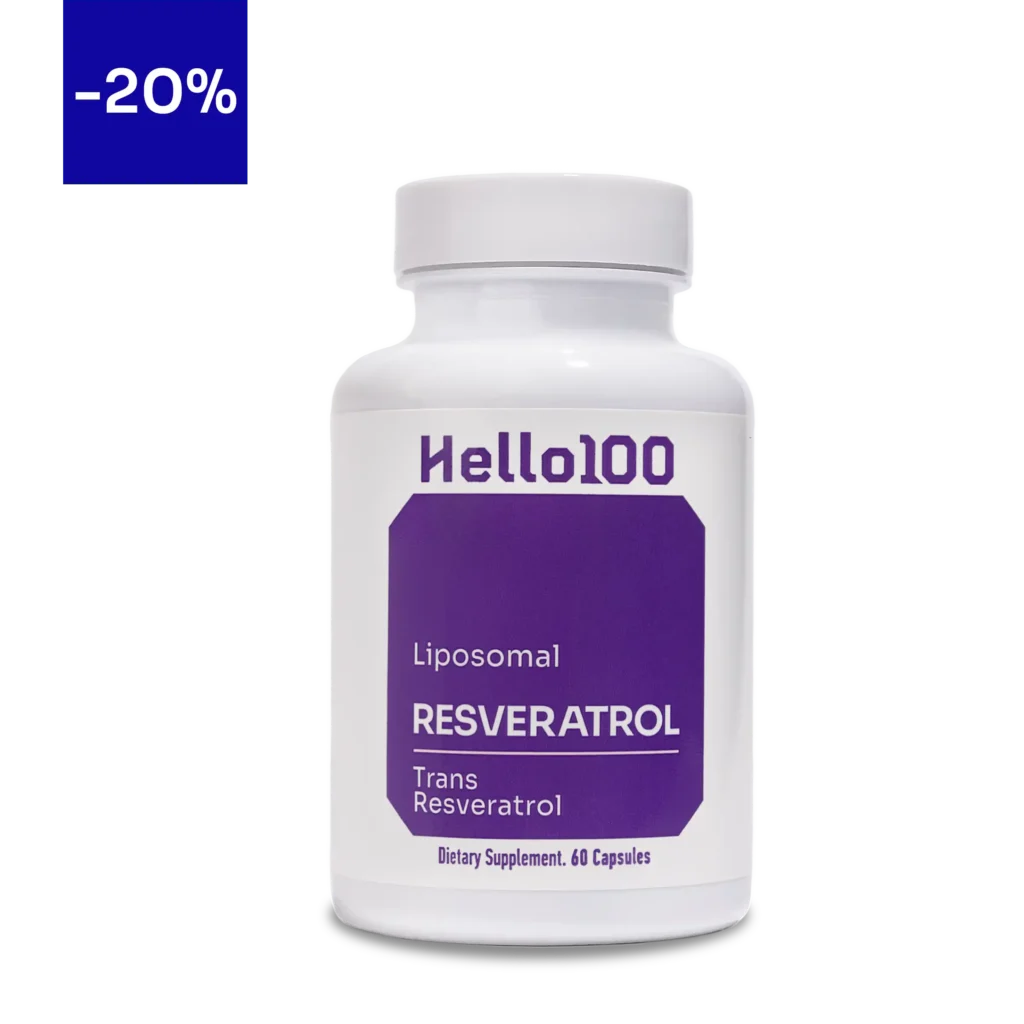 1 bottle of Hello100 resveratrol