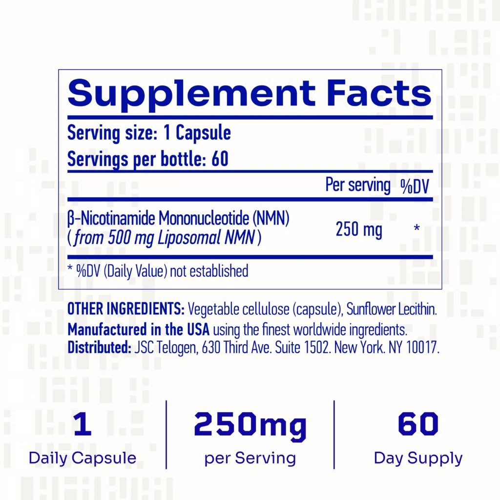 Hello100 NAD+ Booster Supplement Facts